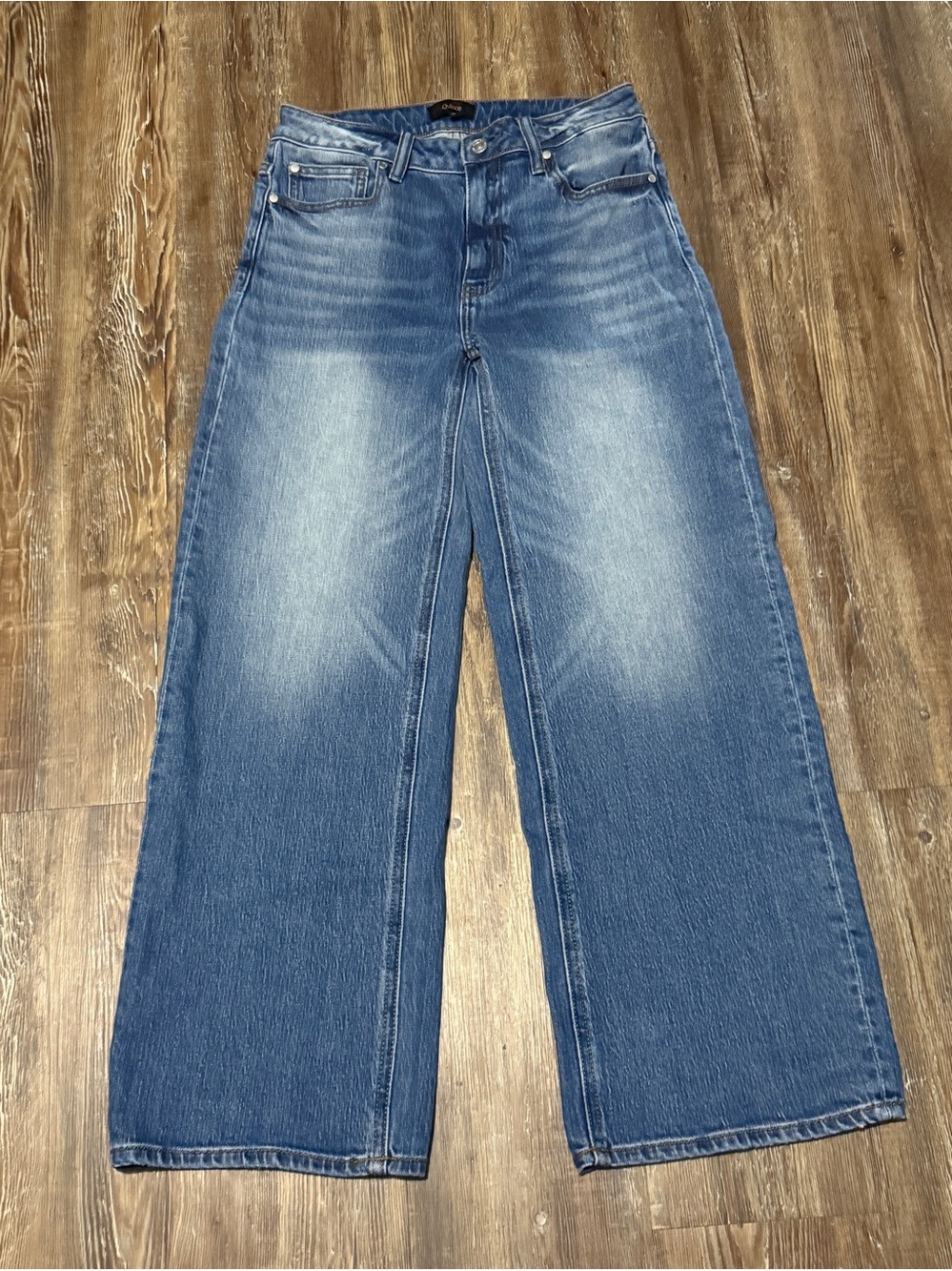 Quince Bella Stretch Relaxed Fit Straight Jeans Women's 28 Baggy in Atlantic Blu